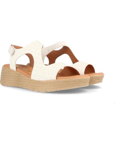 Sandales pour Femme MARILA SANDALIA DE PIEL PARA MUJER CON CUNA MEDIA DUSANBE TRENZADO BLANCO