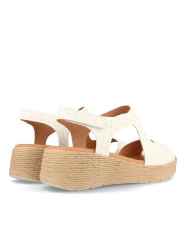 Sandales pour Femme MARILA SANDALIA DE PIEL PARA MUJER CON CUNA MEDIA DUSANBE TRENZADO BLANCO