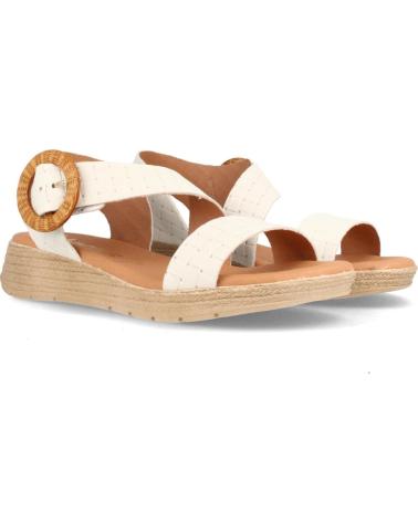 Sandales pour Femme MARILA SANDALIA PLANA DE PIEL PARA MUJER CAMBERRA BLANCO