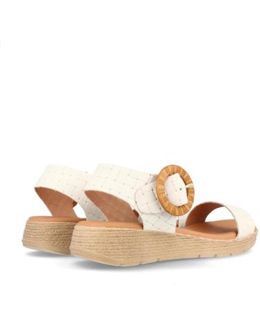 Sandales pour Femme MARILA SANDALIA PLANA DE PIEL PARA MUJER CAMBERRA BLANCO