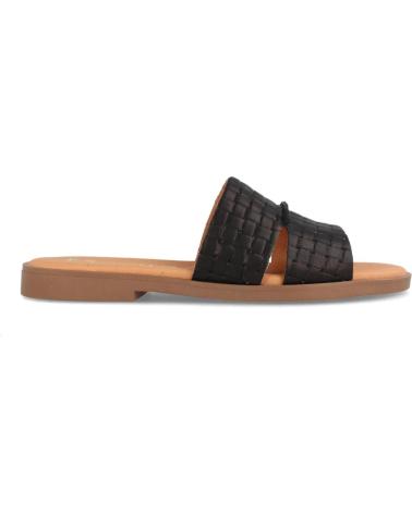 Sandali per Donna MARILA SANDALIA PLANA PARA MUJER TIPO ZUECO EN PIEL POLTI NEGRO