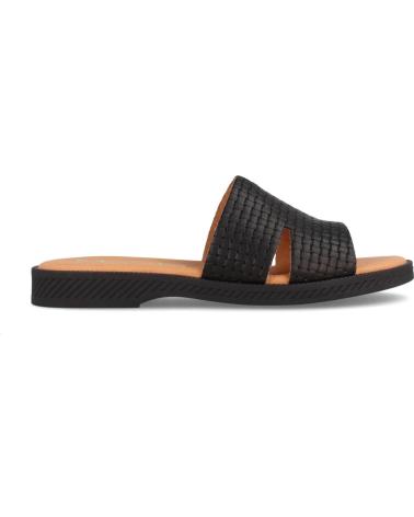 Sandalen für Damen MARILA SANDALIA PLANA PARA MUJER TIPO ZUECO EN PIEL ANKARA NEGRO