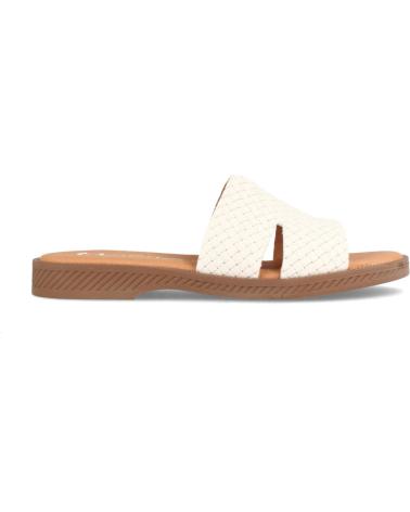 Sandalias de Mujer MARILA SANDALIA PLANA PARA MUJER TIPO ZUECO EN PIEL ANKARA BLANCO