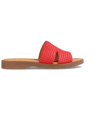 Sandalias de Mujer MARILA SANDALIA PLANA PARA MUJER TIPO ZUECO EN PIEL ANKARA ROSSO ROJO