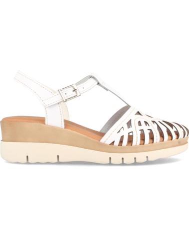 Sandalias de Mujer MARILA SANDALIA DE PIEL PARA MUJER CON CON CUNA TAY BLANCO