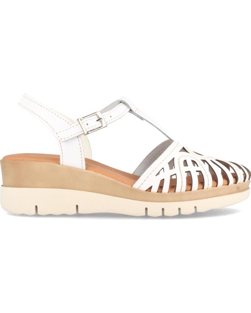 Sandalias de Mujer MARILA SANDALIA DE PIEL PARA MUJER CON CON CUNA TAY BLANCO