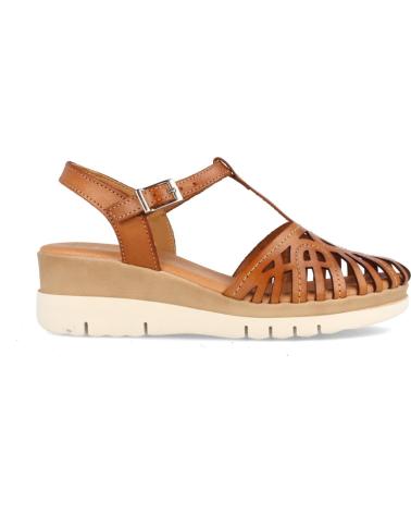 Sandalias de Mujer MARILA SANDALIA DE PIEL PARA MUJER CON CON CUNA TAY AVELLANA