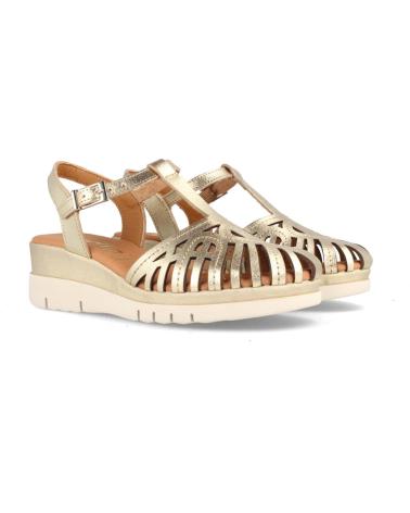 Sandalias de Mujer MARILA SANDALIA DE PIEL PARA MUJER CON CON CUNA TAY PLATINO