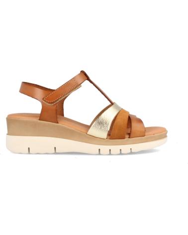 Sandalias de Mujer MARILA SANDALIA PARA MUJER DE PIEL CON CUNA MEDIA ARDA COMBI AVELLA AVELLANA