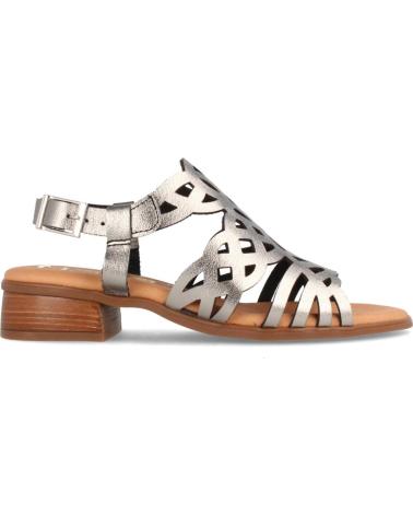 Sandalias de Mujer MARILA SANDALIA PARA MUJER DE PIEL CON TACON BAJO EVEREST ACERO PLOMO