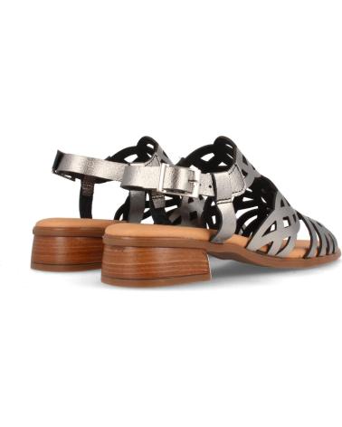 Sandalias de Mujer MARILA SANDALIA PARA MUJER DE PIEL CON TACON BAJO EVEREST ACERO PLOMO