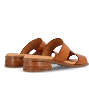 Sandalias de Mujer MARILA SANDALIA PARA MUJER DE PIEL CON TACON BAJO FARGO AVELLANA
