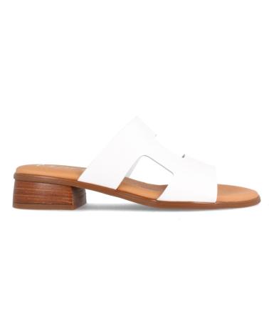 Sandalias de Mujer MARILA SANDALIA PARA MUJER DE PIEL CON TACON BAJO FARGO BLANCO
