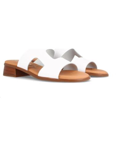 Sandalias de Mujer MARILA SANDALIA PARA MUJER DE PIEL CON TACON BAJO FARGO BLANCO