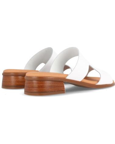 Sandalias de Mujer MARILA SANDALIA PARA MUJER DE PIEL CON TACON BAJO FARGO BLANCO