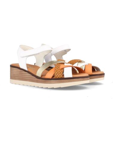 Sandalias de Mujer MARILA SANDALIA DE PIEL PARA MUJER CON CUNA MEDIA MORONI COMBI BLAN BLANCO