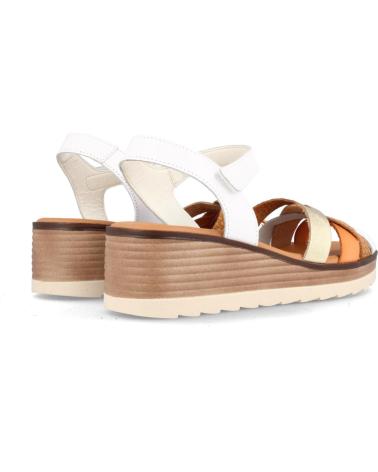 Sandalias de Mujer MARILA SANDALIA DE PIEL PARA MUJER CON CUNA MEDIA MORONI COMBI BLAN BLANCO
