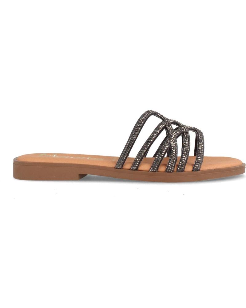 Sandalen für Damen MARILA ZUECO PLANO PARA MUJER OMA BRILLANTE ACERO PLOMO