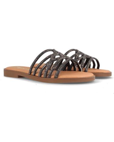 Sandalen für Damen MARILA ZUECO PLANO PARA MUJER OMA BRILLANTE ACERO PLOMO