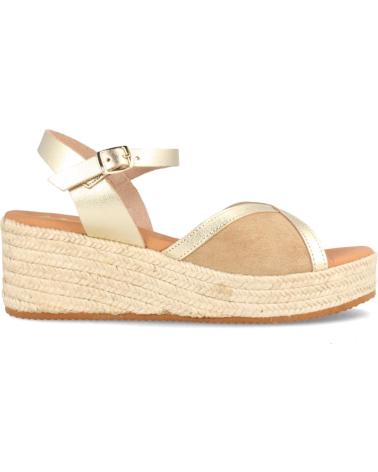 Sandali per Donna MARILA SANDALIA PARA MUJER DE PIEL CON CUNA ALTA COLUMBIA ARENA Y P BEIGE