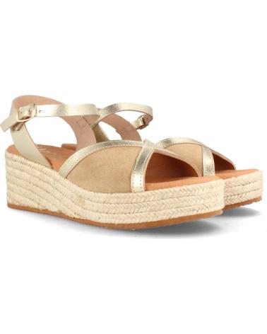 Sandálias de Mulher MARILA SANDALIA PARA MUJER DE PIEL CON CUNA ALTA COLUMBIA ARENA Y P BEIGE