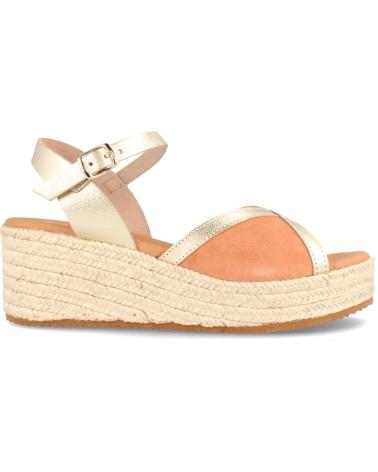 Sandali per Donna MARILA SANDALIA PARA MUJER DE PIEL CON CUNA ALTA COLUMBIA SALMON Y NARANJA