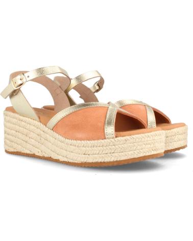Sandálias de Mulher MARILA SANDALIA PARA MUJER DE PIEL CON CUNA ALTA COLUMBIA SALMON Y NARANJA