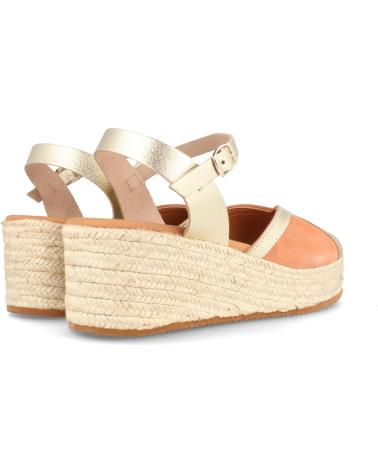 Sandálias de Mulher MARILA SANDALIA PARA MUJER DE PIEL CON CUNA ALTA COLUMBIA SALMON Y NARANJA