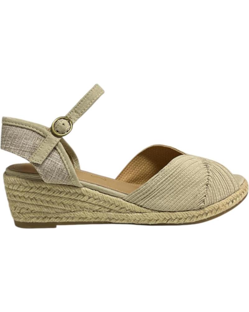 Sandalen für Damen CALZADOMANIA YUTE UNERO METALIZADO BEIG