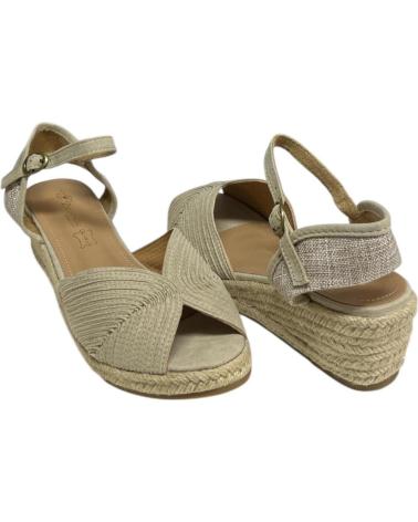 Sandalen für Damen CALZADOMANIA YUTE UNERO METALIZADO BEIG