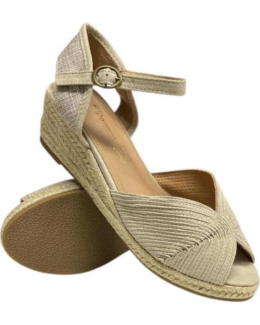 Sandalen für Damen CALZADOMANIA YUTE UNERO METALIZADO BEIG