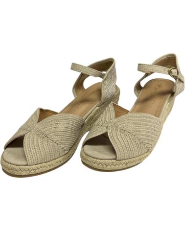 Sandalen für Damen CALZADOMANIA YUTE UNERO METALIZADO BEIG