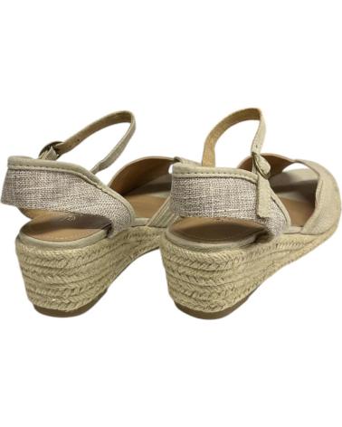 Sandalen für Damen CALZADOMANIA YUTE UNERO METALIZADO BEIG