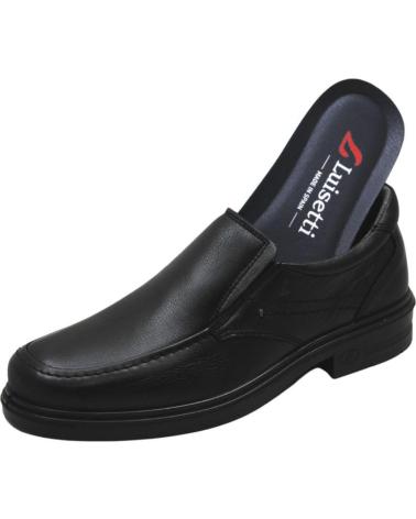 Zapatos de Hombre LUISETTI - MOCASIN LABORAL DE PIEL PARA PLANTILLAS DE HOMBR NEGRO