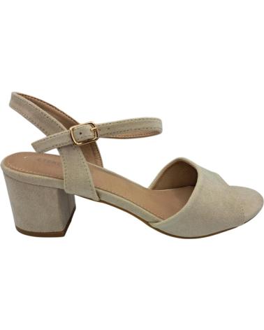 Sandales pour Femme CALZADOMANIA SANDALIA TACON BEIGE