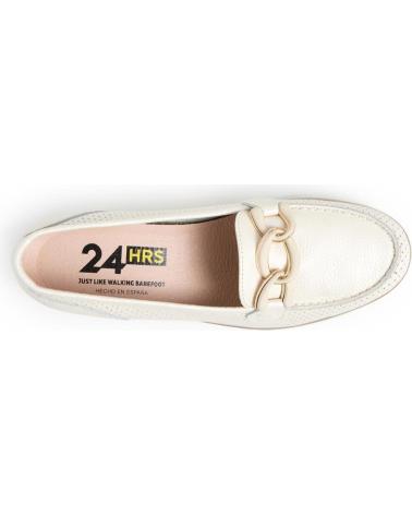 Mocassins pour Femme 24 HORAS ZAPATO CASUAL DE PIEL CON CUNA DE GOMA LINO