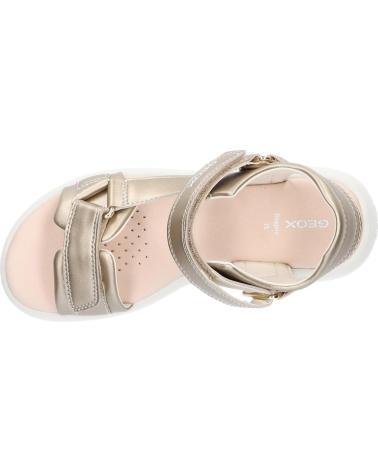 Sandálias de Mulher e Menina geox J55MSC 000BC J SANDAL PUFFYPOP C2012 LT GOLD