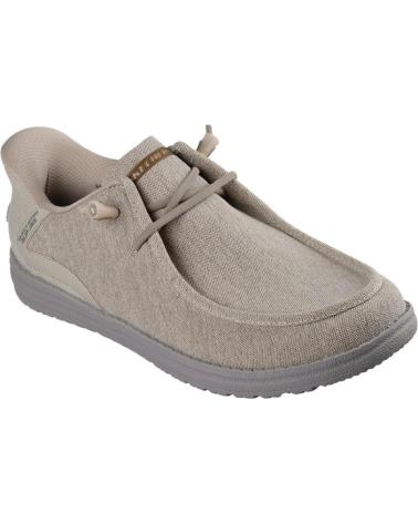 SKECHERS MELSON-CORONADO SEGELSCHUH CANVAS TAUPE MARRóN