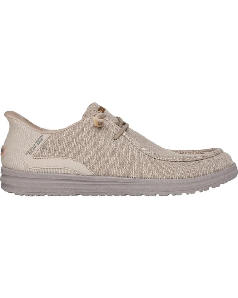 SKECHERS MELSON-CORONADO SEGELSCHUH CANVAS TAUPE MARRóN