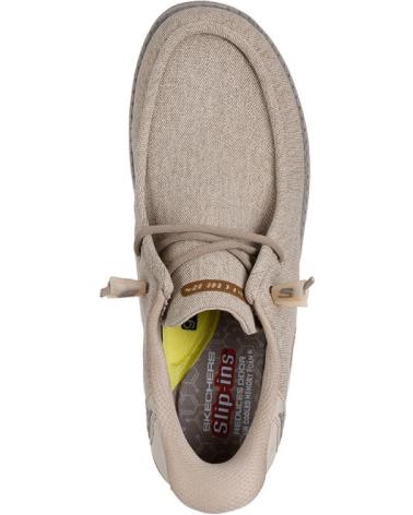 SKECHERS MELSON-CORONADO SEGELSCHUH CANVAS TAUPE MARRóN