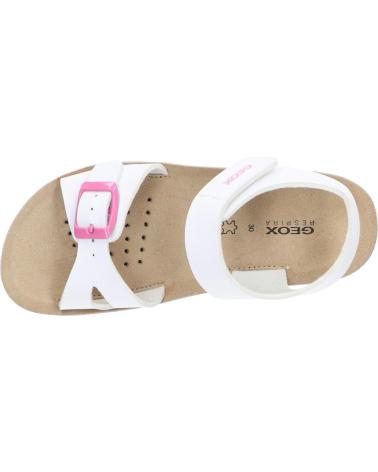 Sandálias de Menina GEOX J15EAB 000BC J SANDAL COSTAREI C1000 WHITE C1000