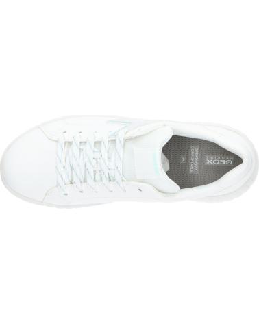 girl Trainers GEOX J45DVA 0BCBN J MIKIROSHI C1393 WHITE-AQUA C1393