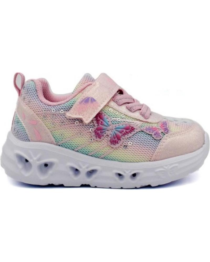 Sportif pour Fille BUBBLE BOBBLE BUBBLE ZAPATILLA DEPORTIVA CON VELCRO Y LUCES PARA NINA C12 ROSA