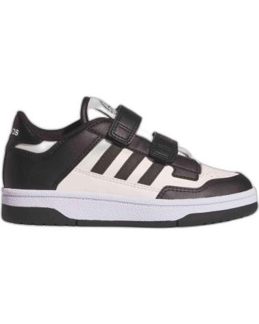 ADIDAS RAPID COURT JP7654 VELCRO KIDS SHOES BLACK WHITE CBLACK-CLOWHI-FTWWHT