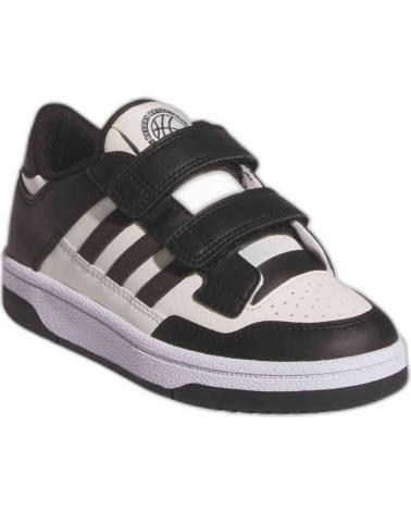 ADIDAS RAPID COURT JP7654 VELCRO KIDS SHOES BLACK WHITE CBLACK-CLOWHI-FTWWHT
