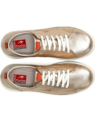 FLUCHOS DEPORTIVA PARA MUJER F1917 POMPAS PLATINO