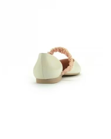 SAPATOS MARY JANE RUTH BEGE COM FOLHO E LATERAIS ABERTAS PARA MENINA BEIGE