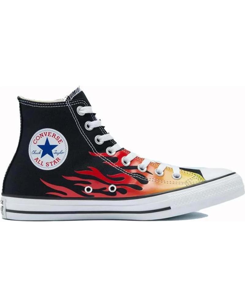 Sportif pour Femme CONVERSE ZAPATILLAS CHUCK TAYLOR HI ALL STAR ROJO ENAMEL AMARIL NEGRO