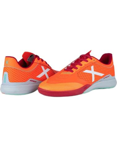Man Trainers MUNICH ZAPATILLAS RONDO 08 BLANCO ROJO FUTBOL SALA 4770008 NARANJA