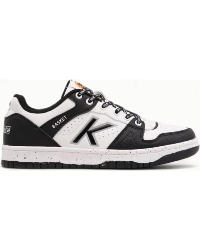 BASKETS CASUAL KELME 61 BLANCHES ET NOIRES 61